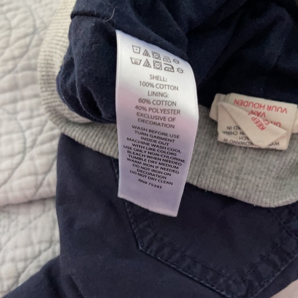 Rorie Whelan Navy fleece lined pants. 18 months. Drawstring with pockets. - Picture 4 of 9